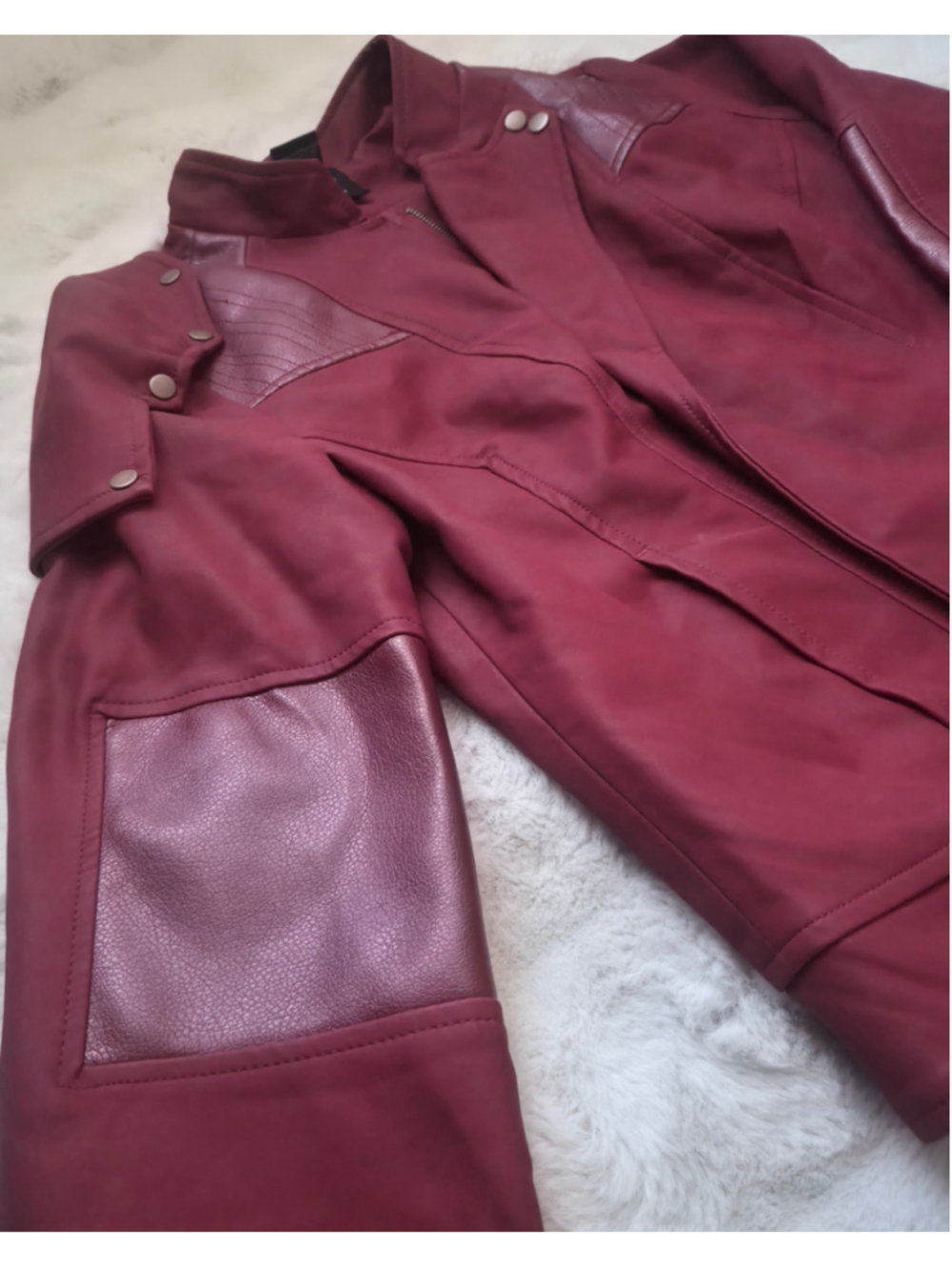 Guardians of the Galaxy Vol 2 Her Universe Moto Jacket Womens L Burgundy Marvel